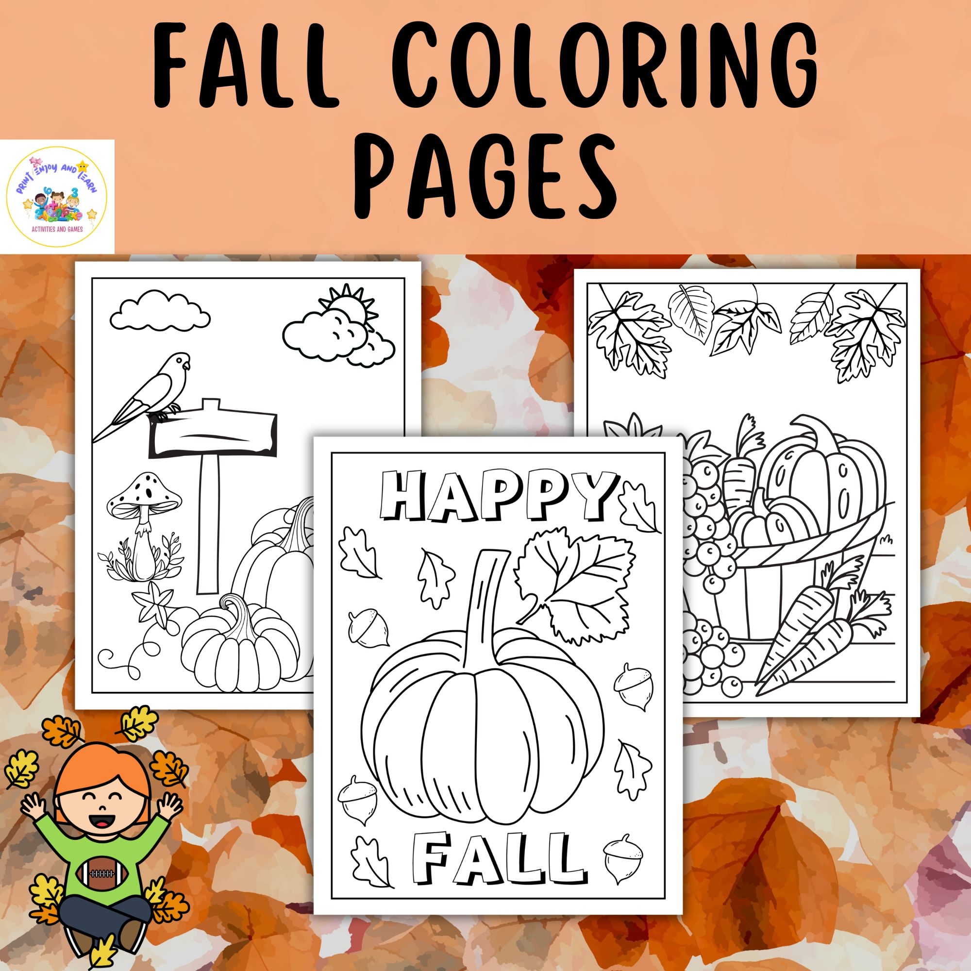 Printable Coloring Pages Autumn