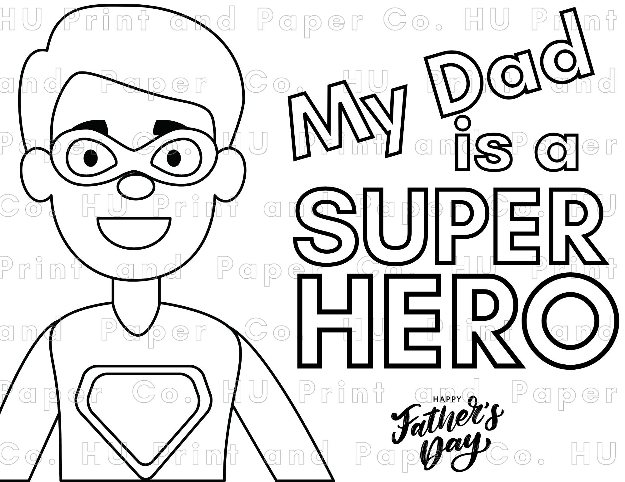 Happy Fathers Day Coloring Pages Printable