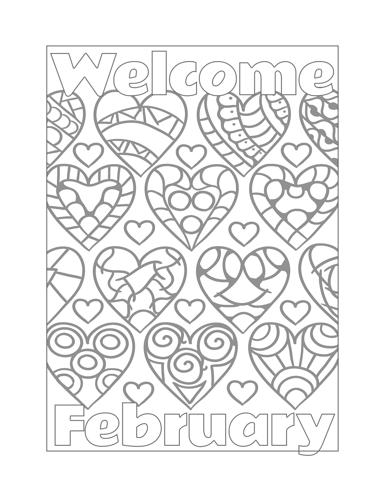 February Coloring Pages Free