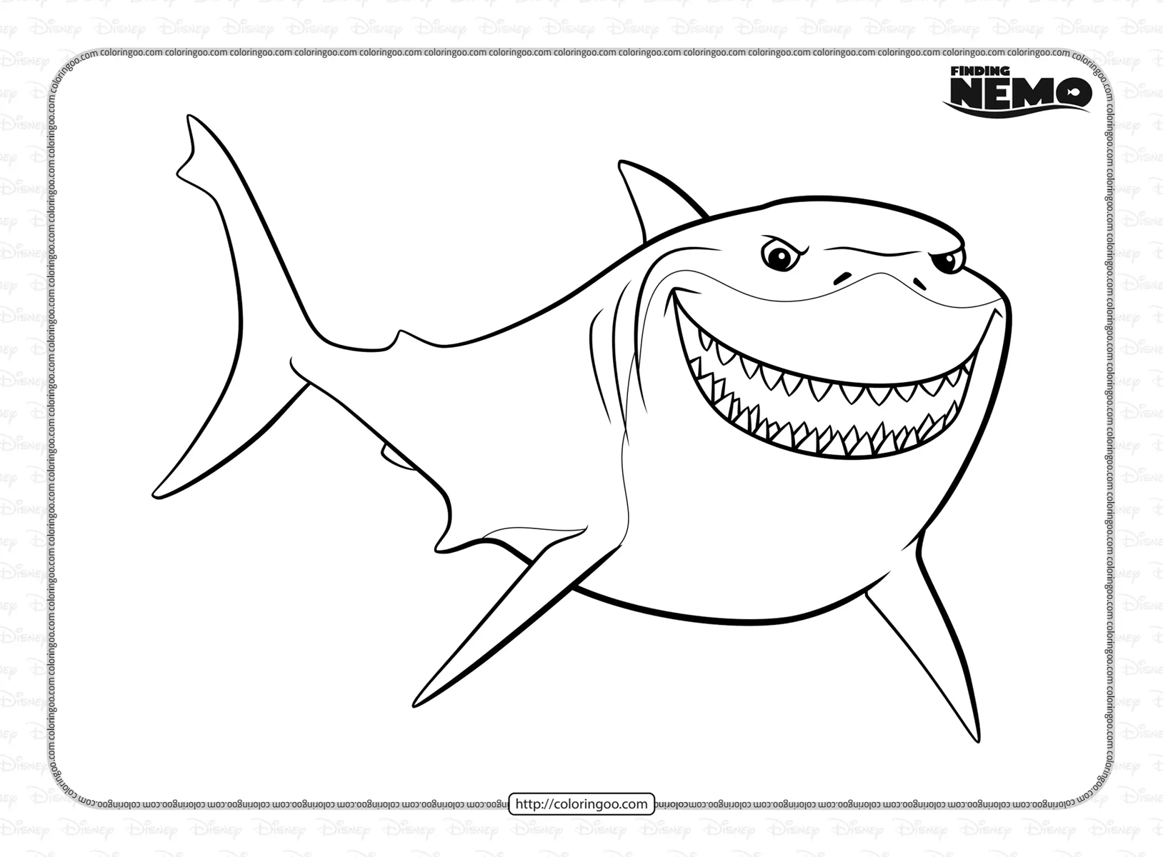 Free Coloring Pages Finding Nemo