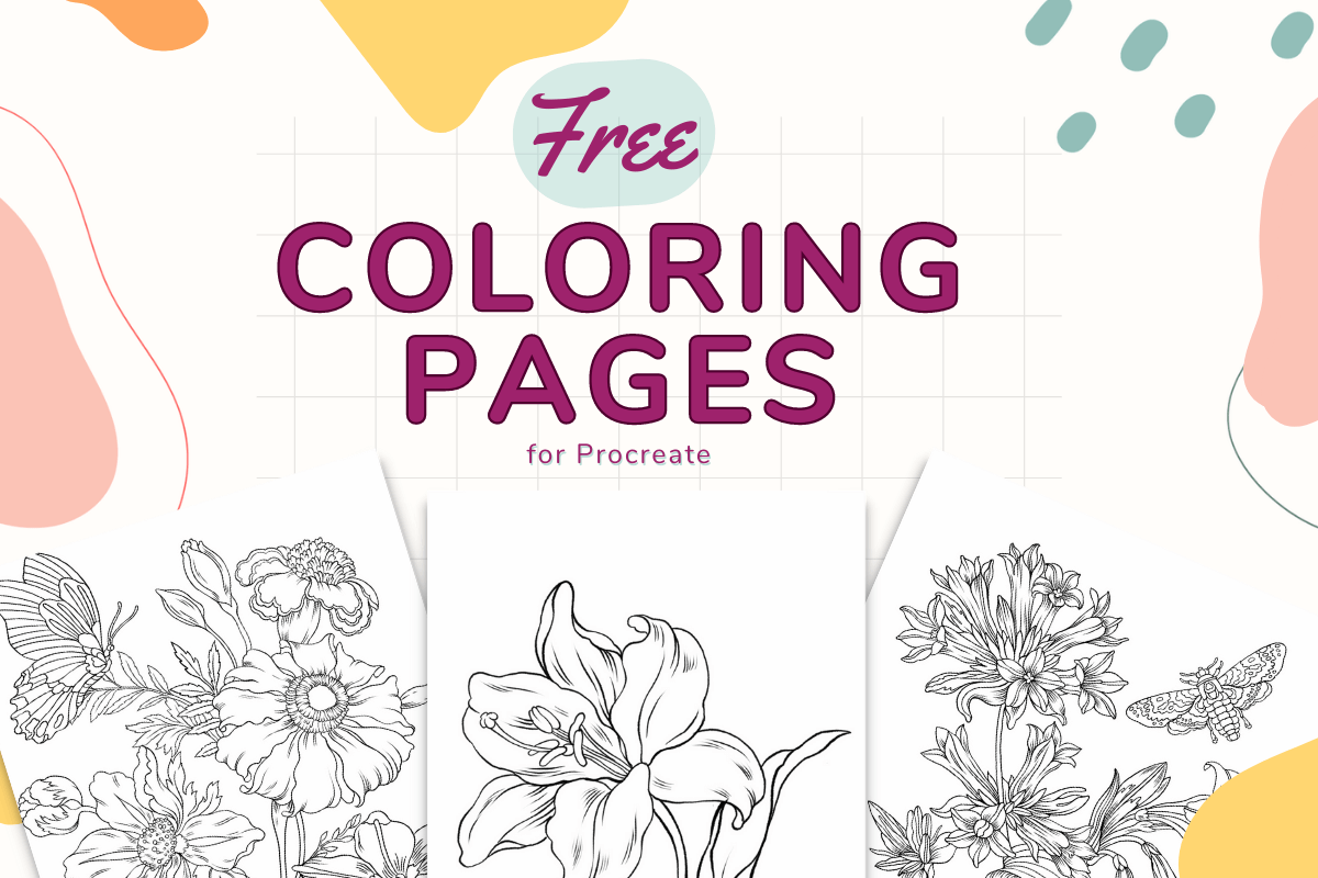 Free Coloring Pages For Procreate Flower Frenzy Edition 
