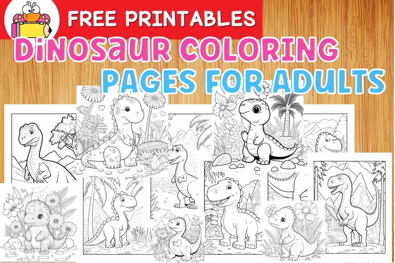 Free Dinosaur Coloring Pages For Teens And Adults ColorfulFam Free Premium Coloring Pages For The Whole Family