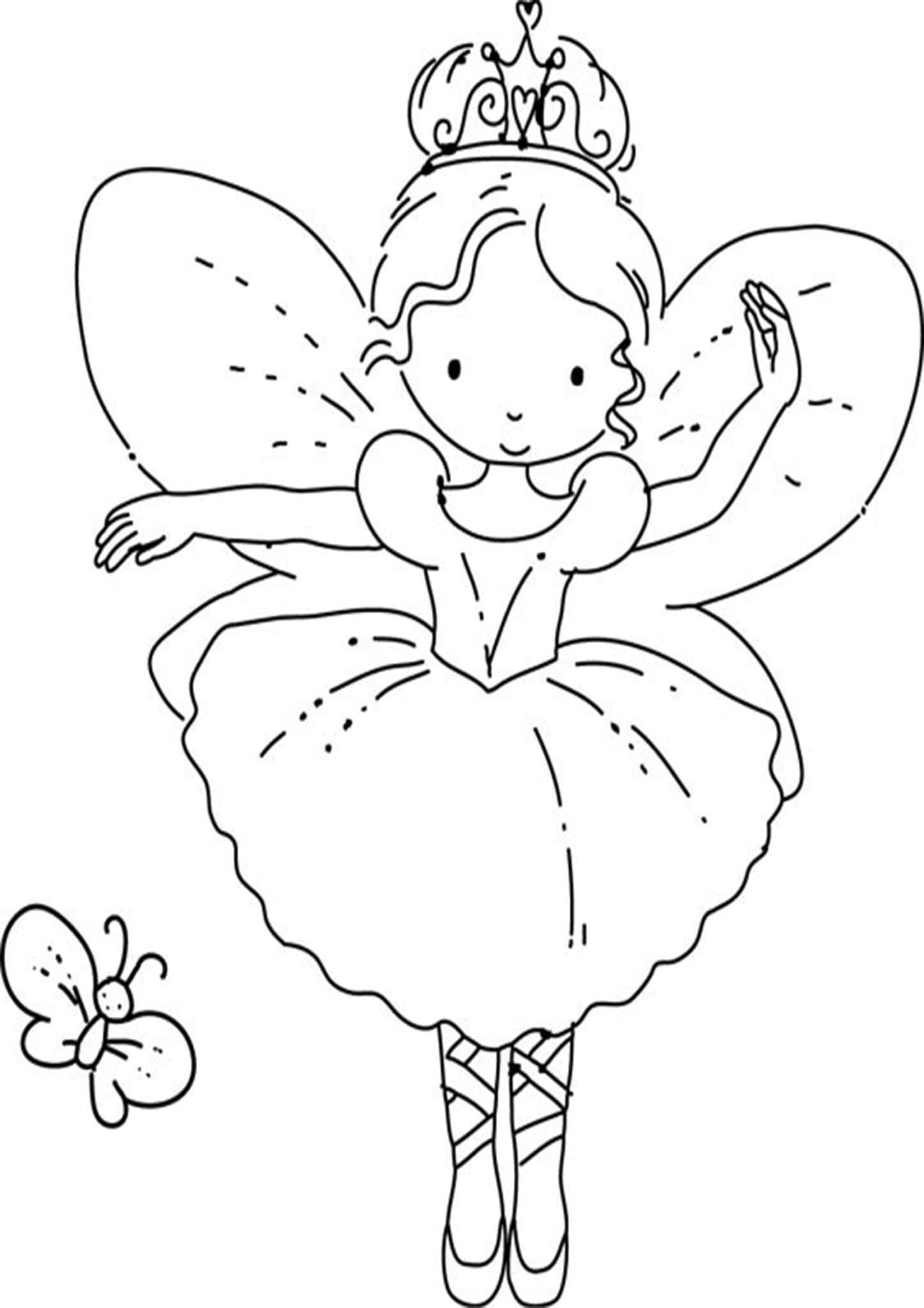 Printable Coloring Ballerina Coloring Page
