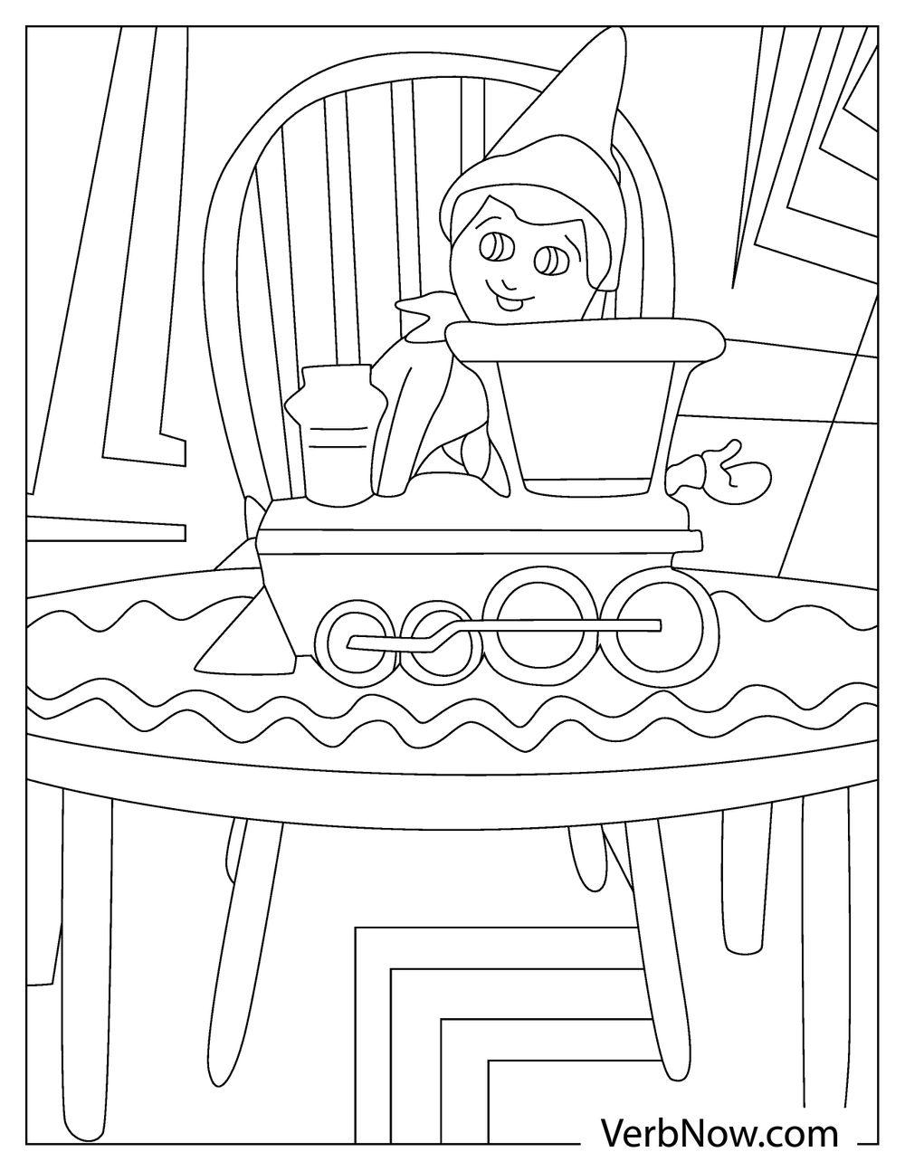 Elf On The Shelf Free Printable Coloring Pages