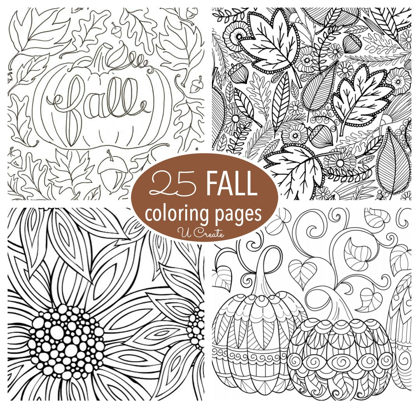 Printable Fall Coloring Pages For Adults