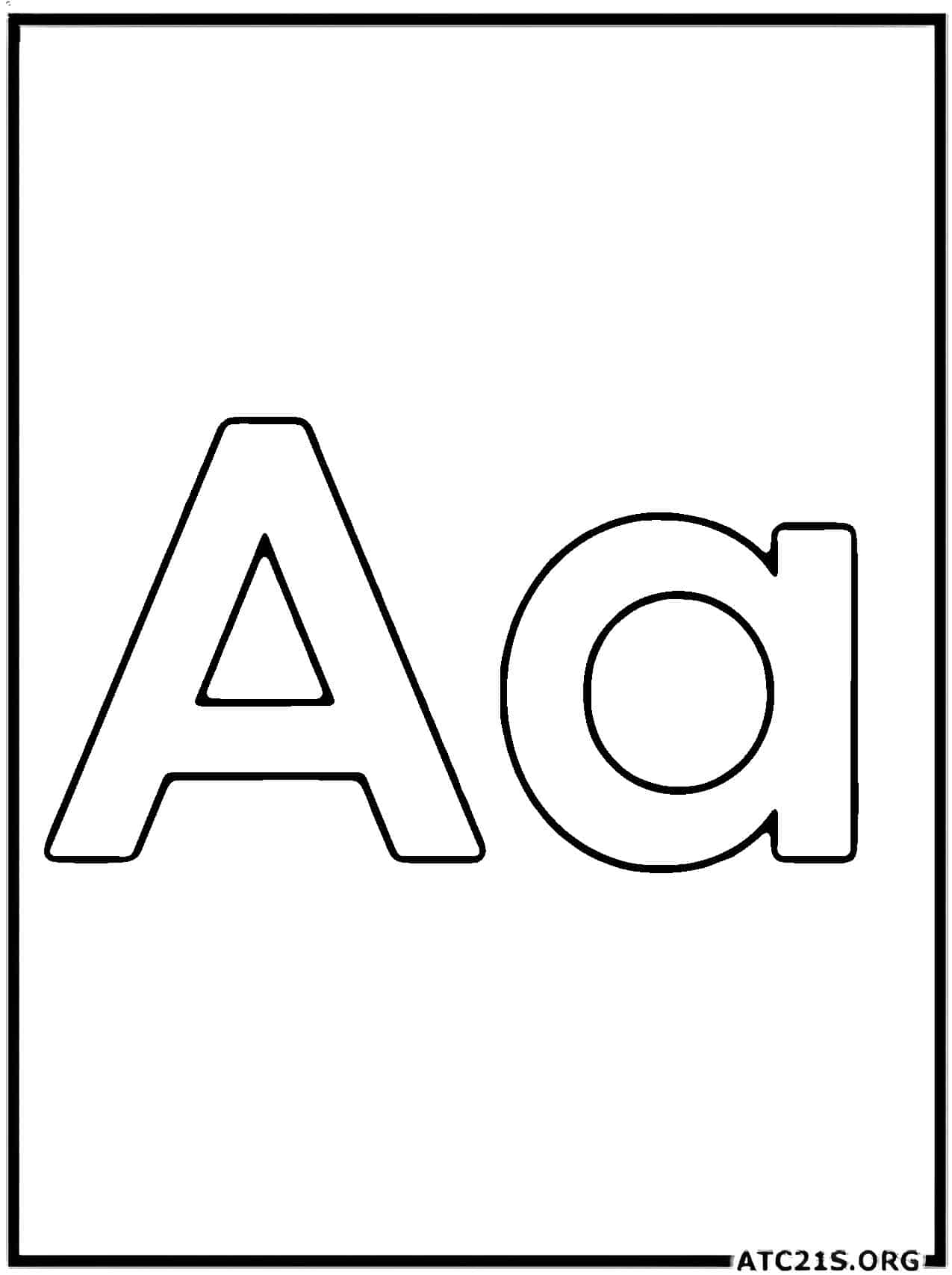 Free Letter A Coloring Pages Download ATC21S