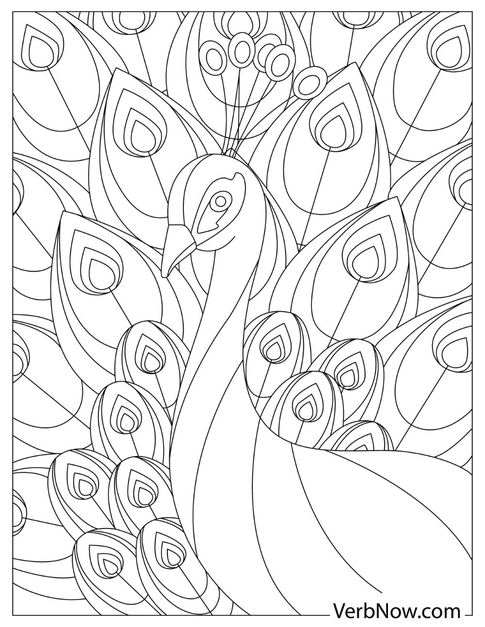 Printable Coloring Pages Of Peacocks