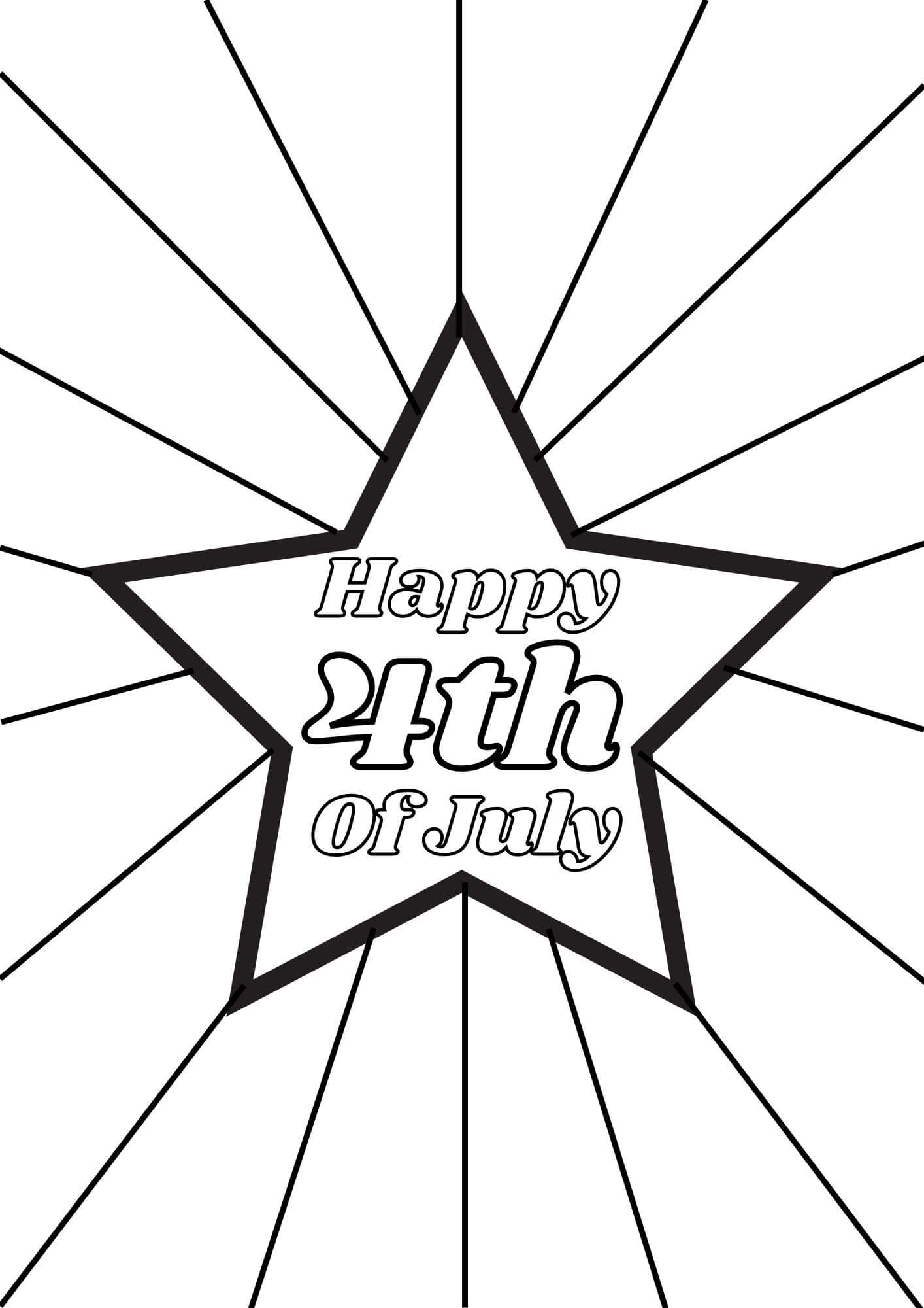 Printable 4th Of July Color Pages