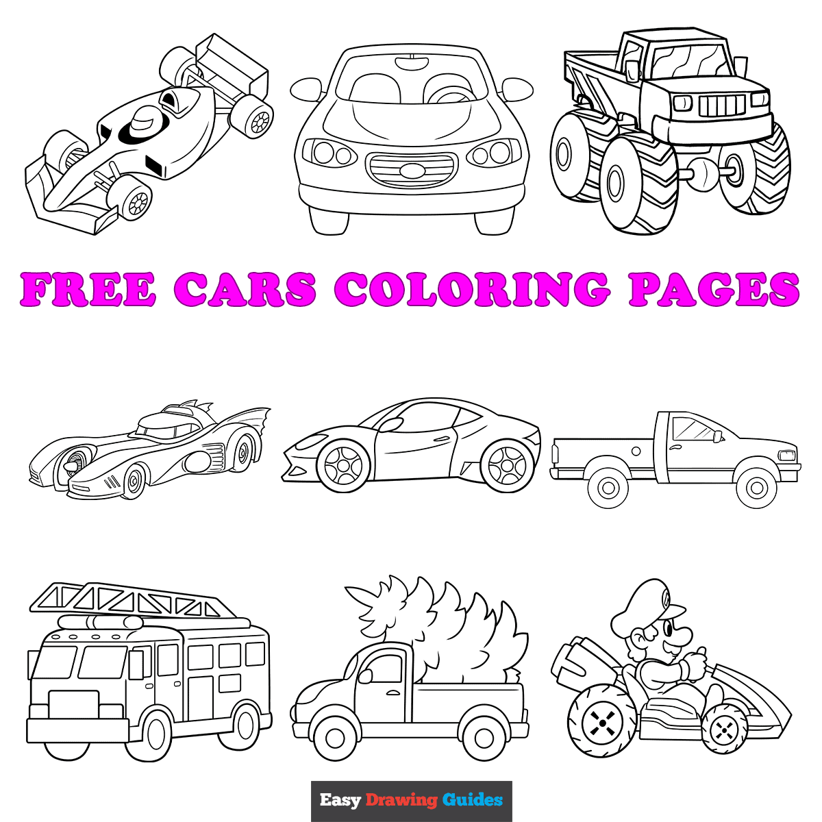 Free Printable Coloring Pages Race Cars
