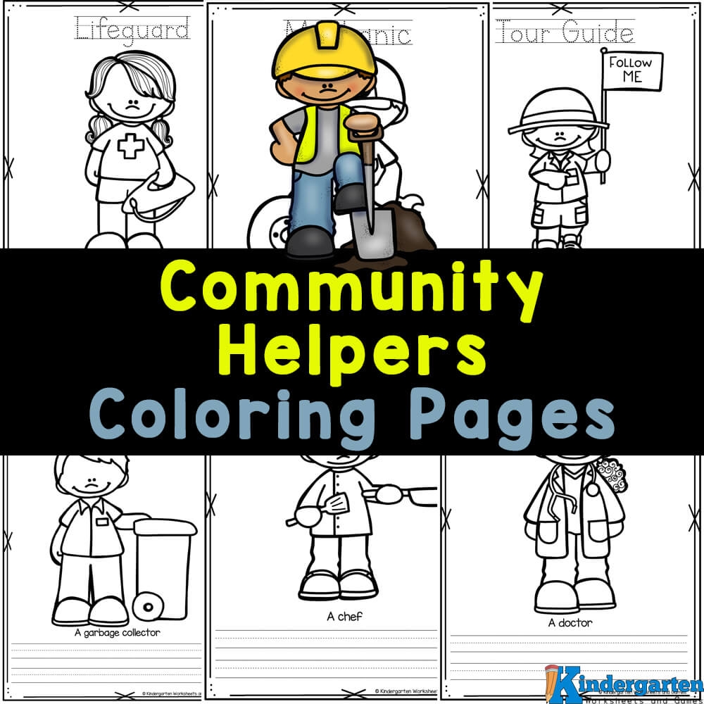 Printable Community Helpers Coloring Pages