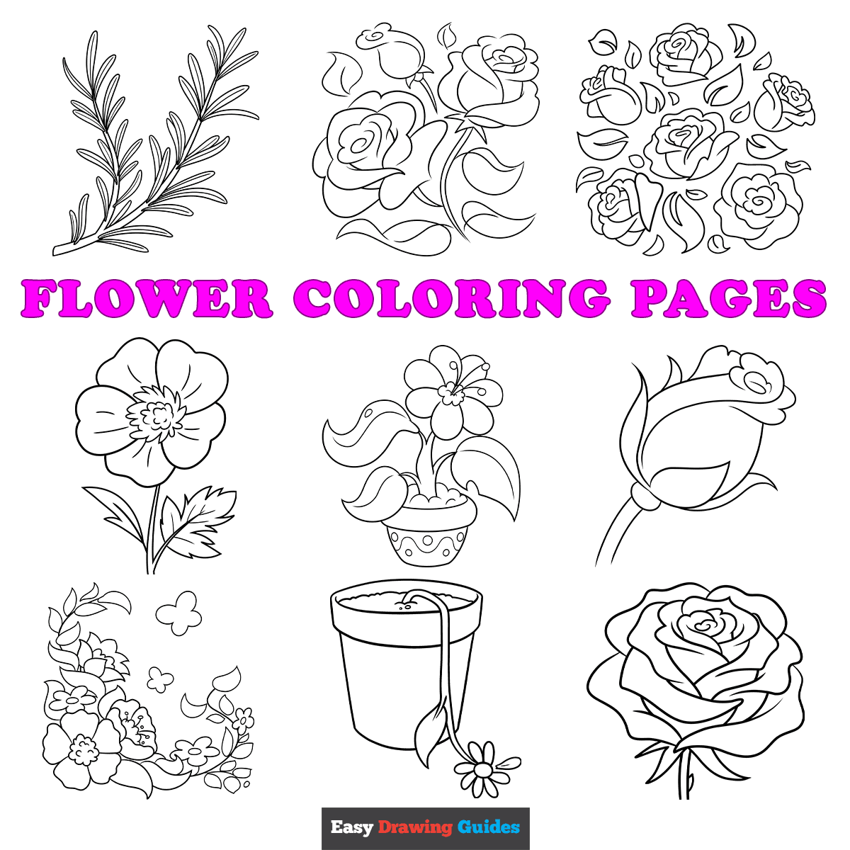 Flower Free Printable Coloring Pages