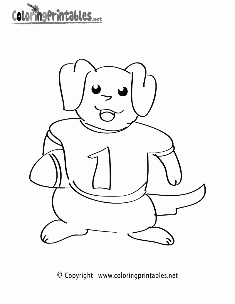 Free Printable Football Player Coloring Page