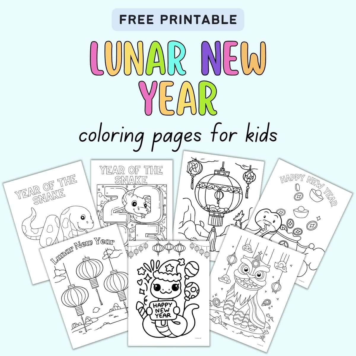 Free Printable Lunar New Year Coloring Pages The Artisan Life