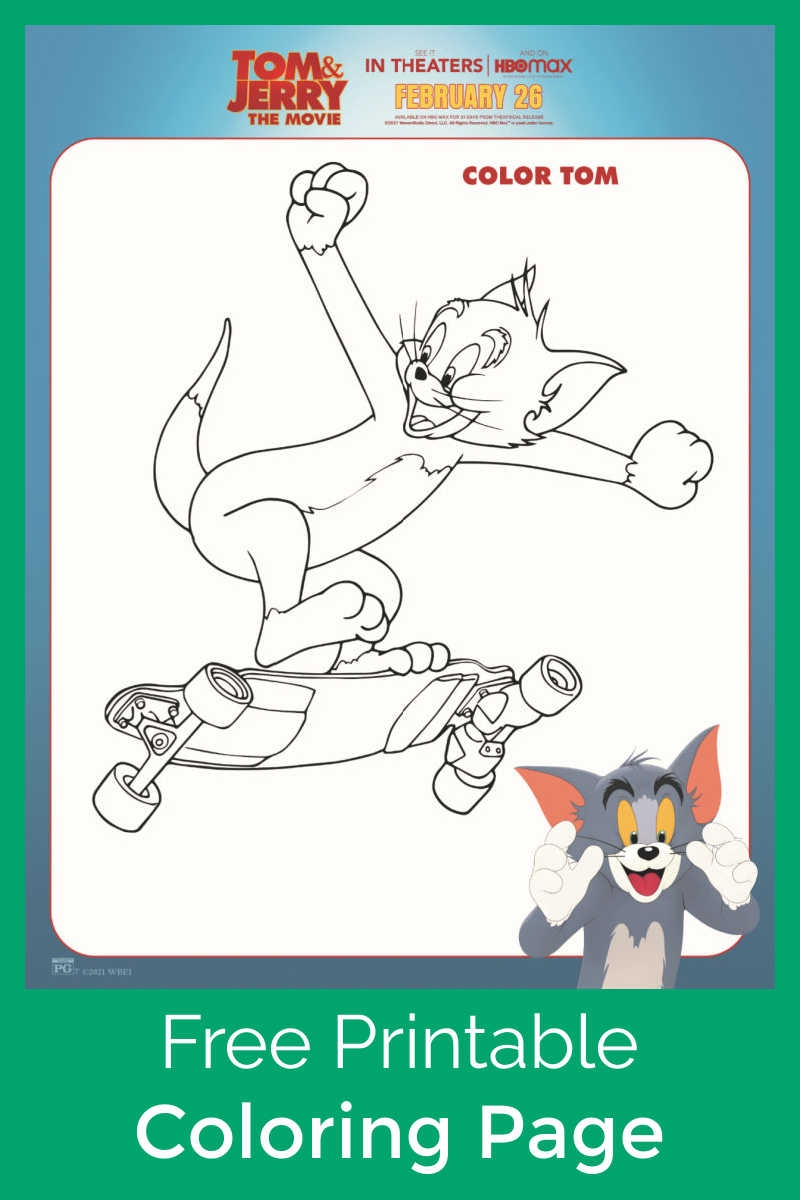 Free Printable Tom And Jerry Coloring Page Mama Likes This
