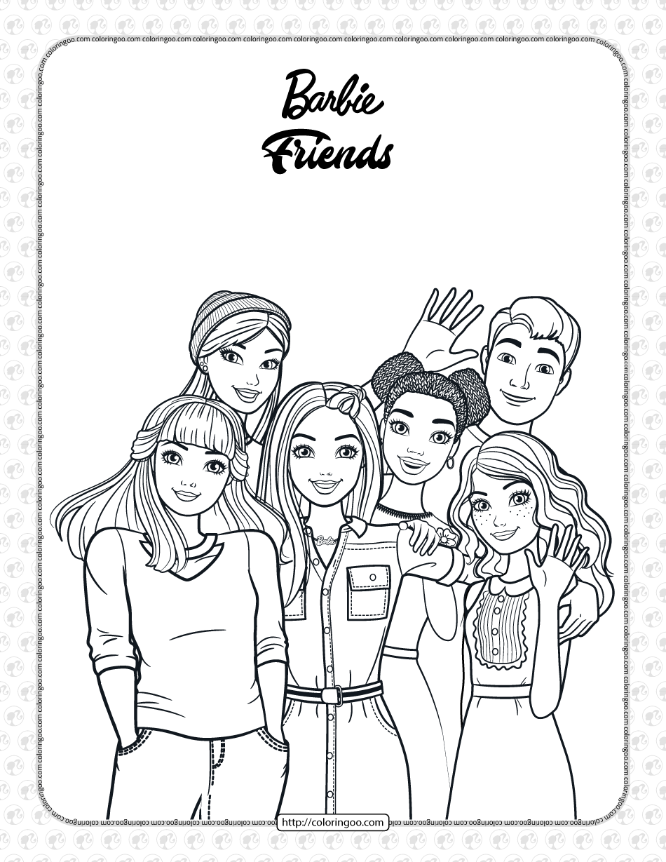 Free Coloring Pages Of Friends