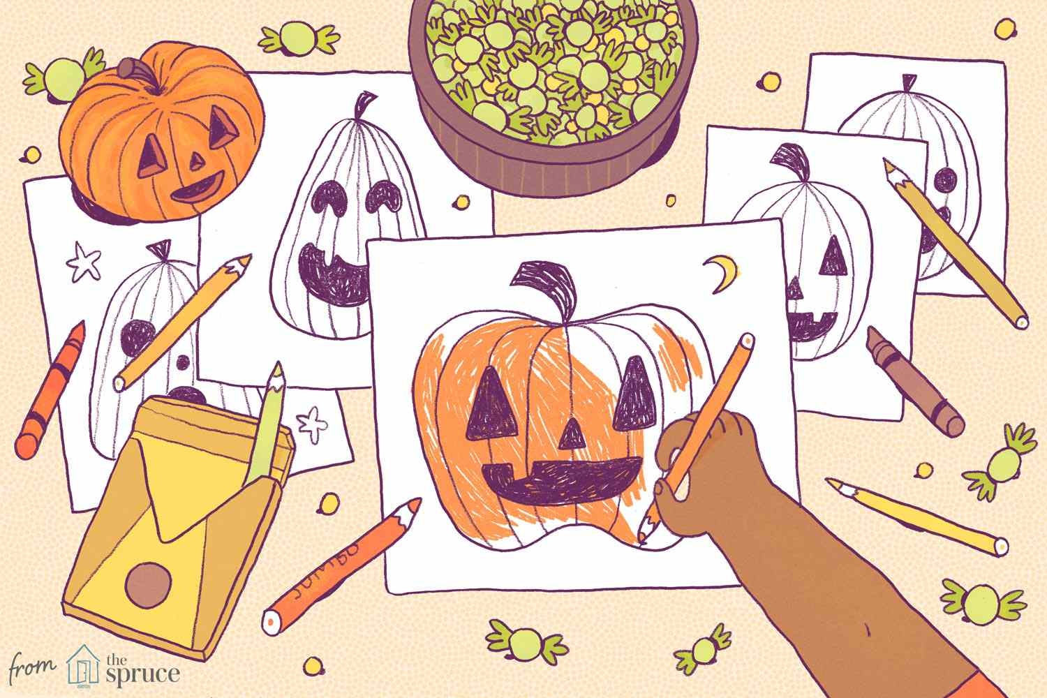 Free Pumpkin Coloring Pages For Kids
