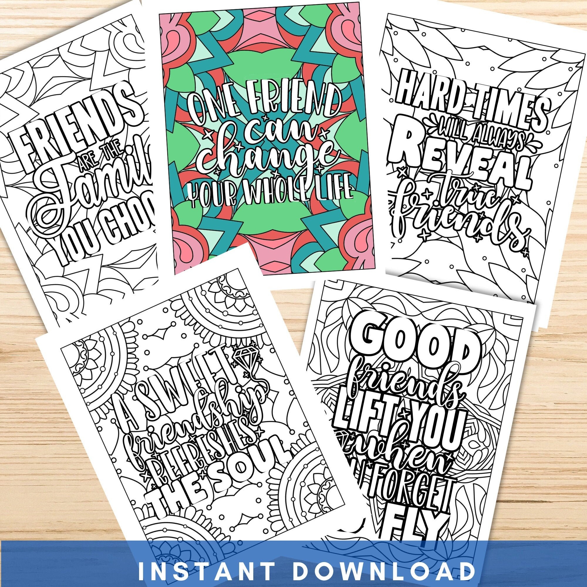 Friendship Coloring Pages Free