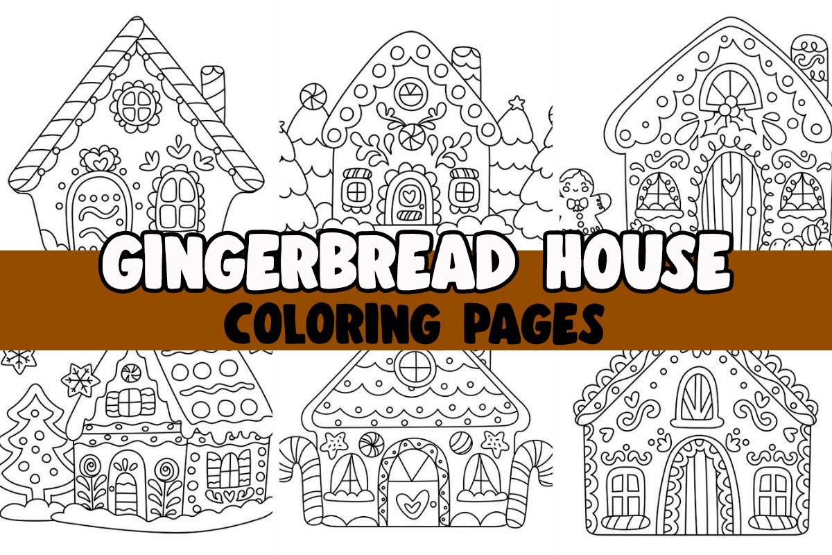 Gingerbread House Coloring Pages Printable