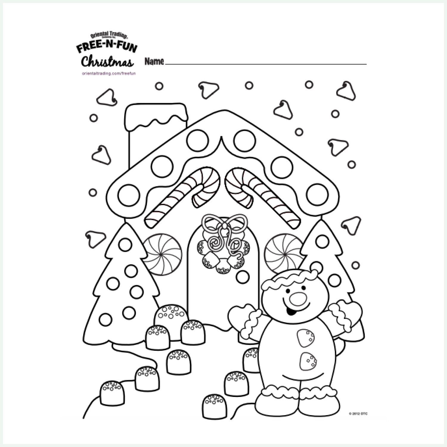 Gingerbread Lane Free Coloring Page MasterBundles