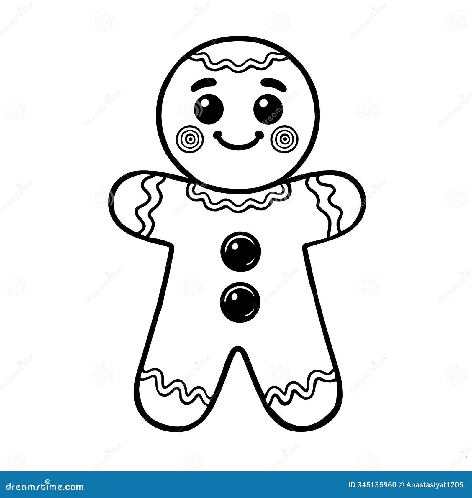 Gingerbread Man Coloring Page Printable