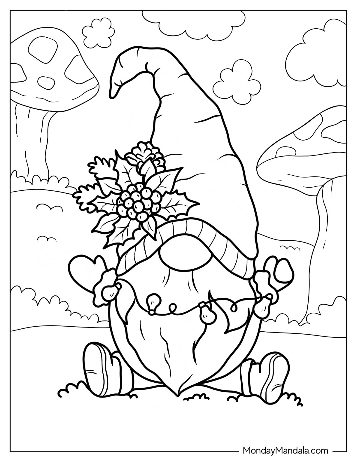 Printable Gnome Coloring Pages