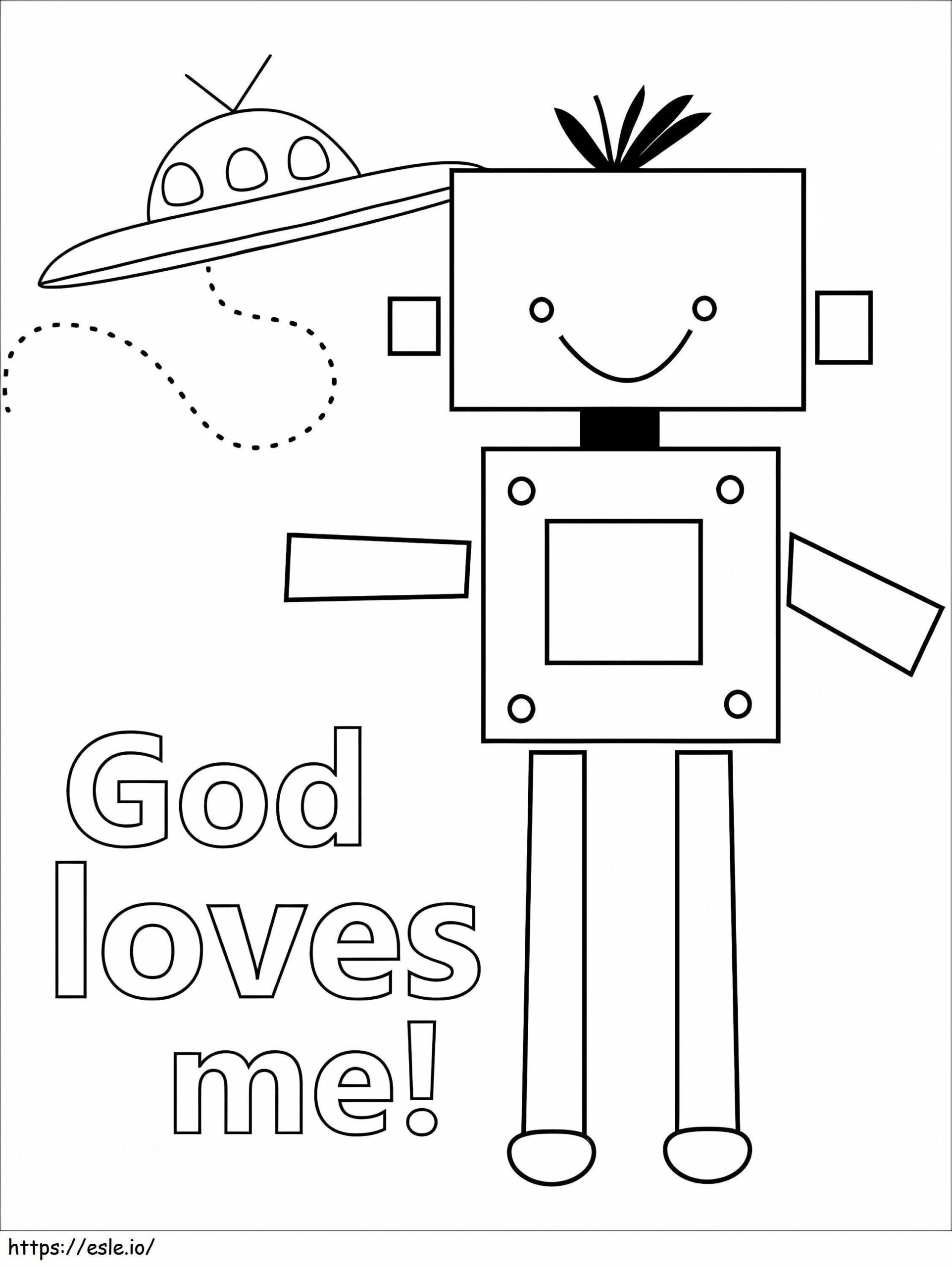 God Loves Me Free Printable Coloring Page