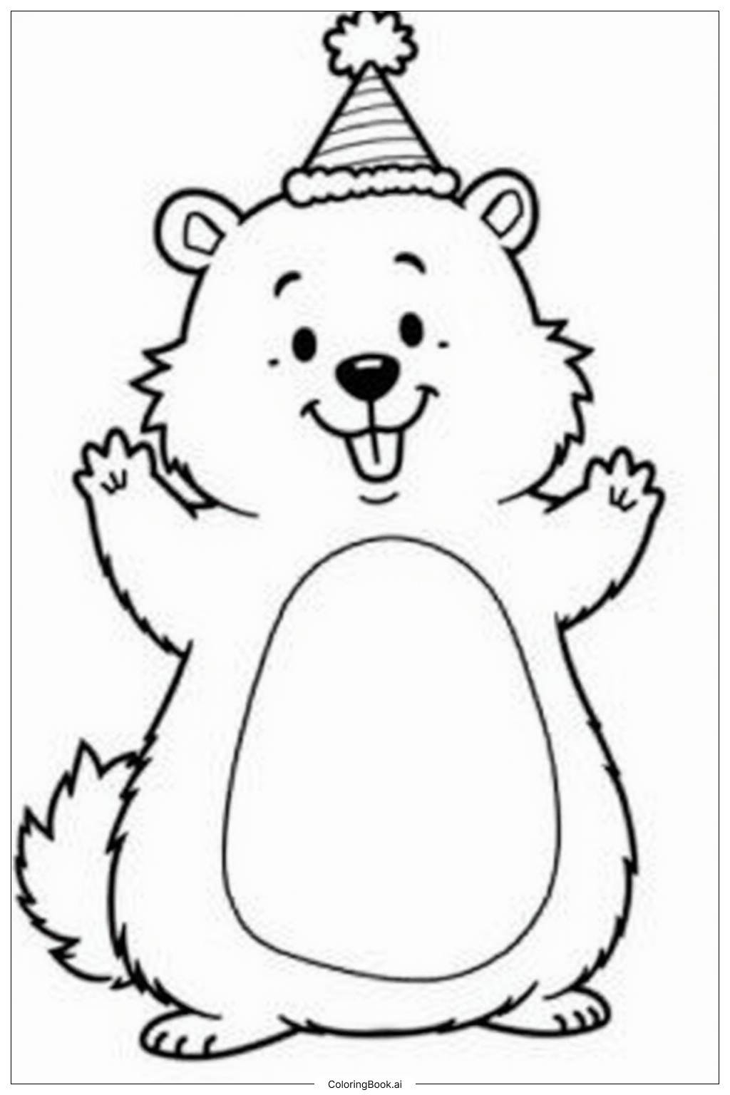 Groundhog Coloring Page Printable