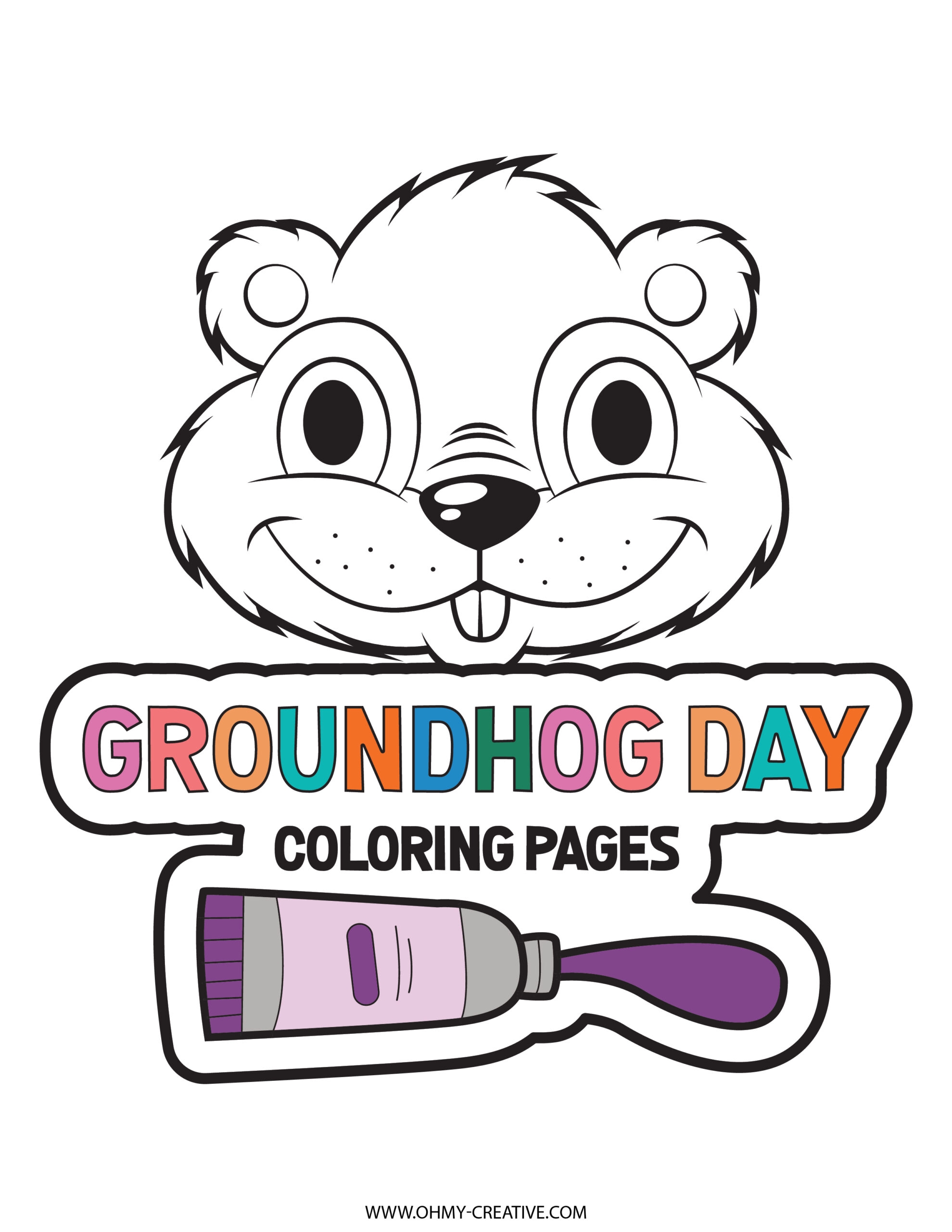 Groundhog Day Coloring Pages Oh My Creative