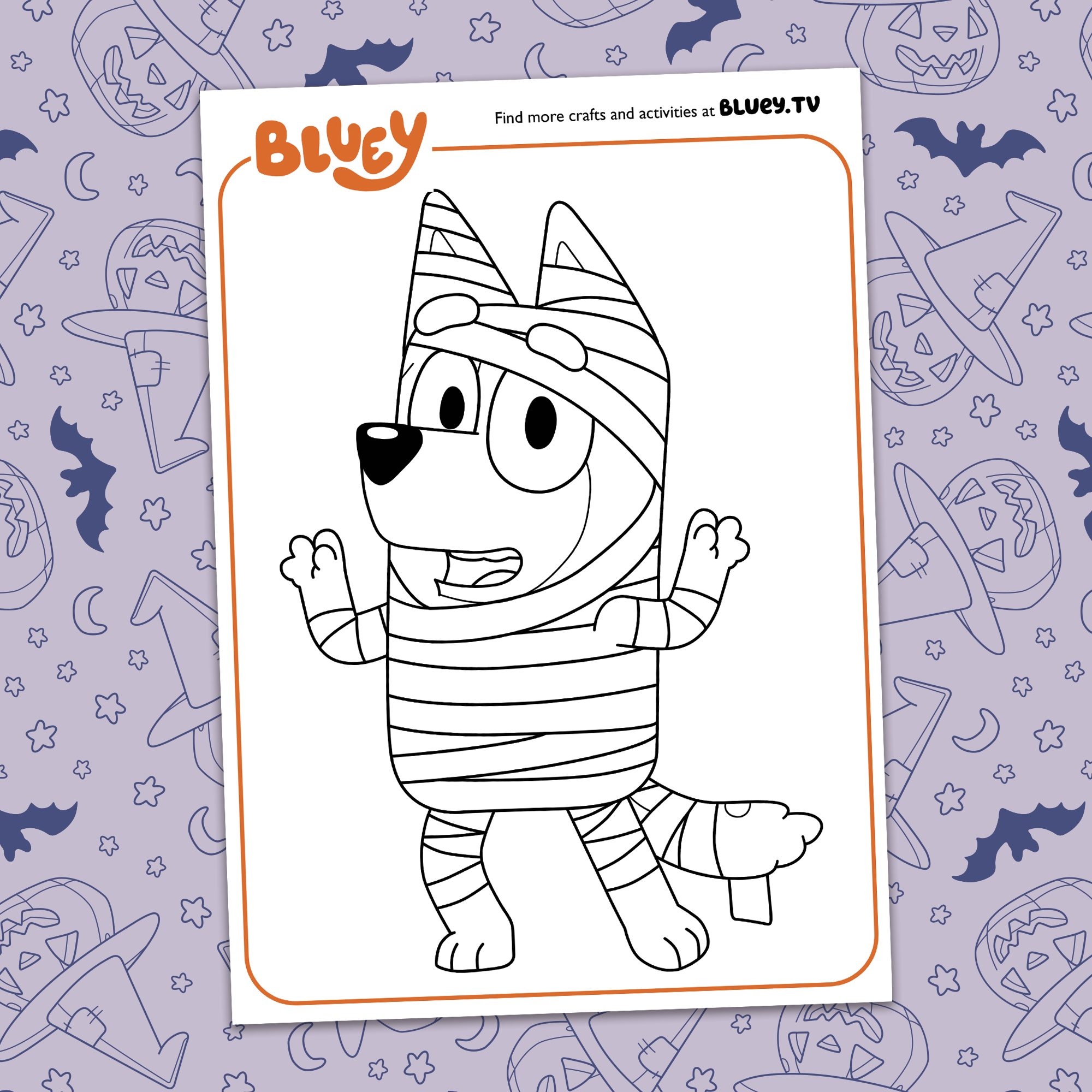 Free Bluey Halloween Coloring Pages