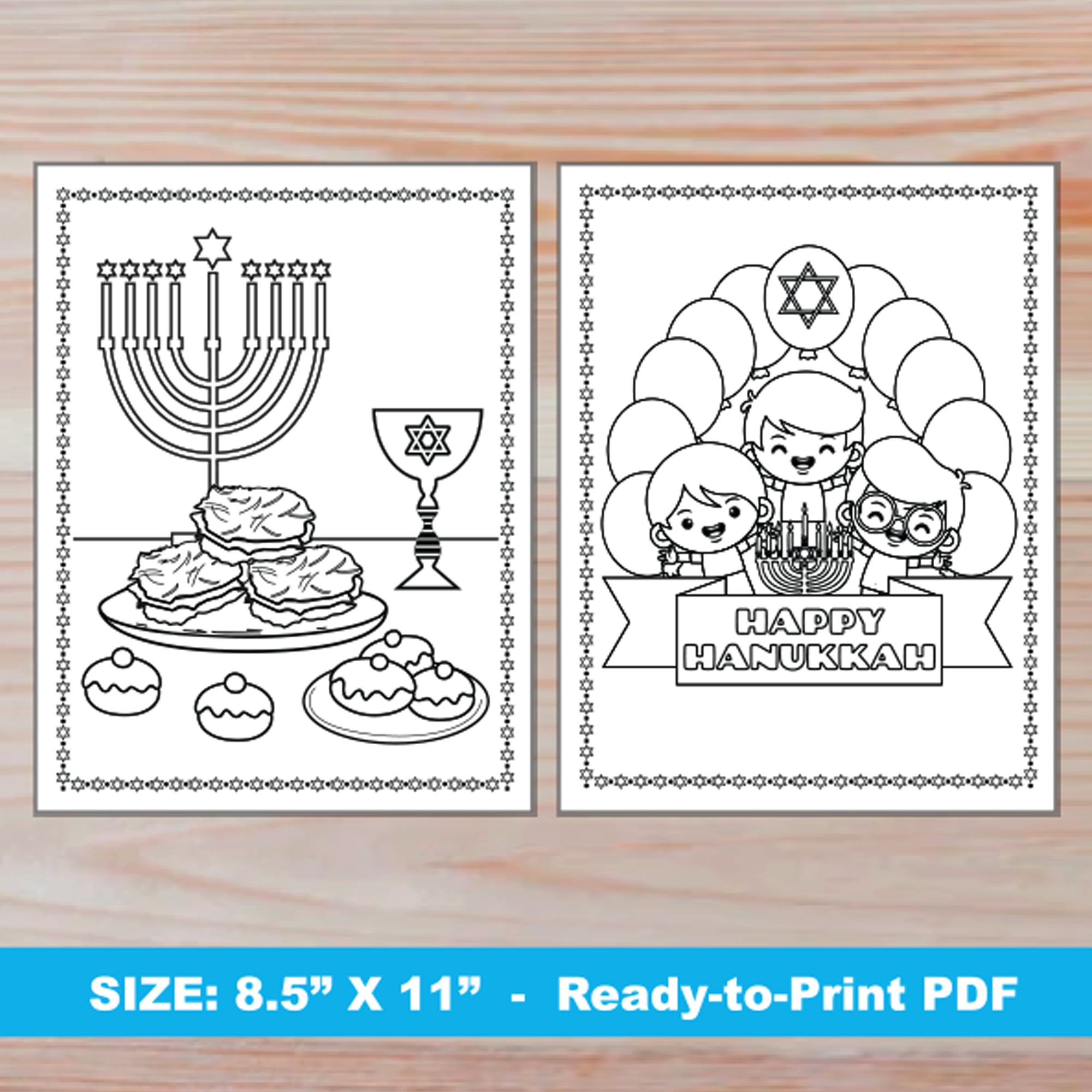 Printable Hanukkah Coloring Pages