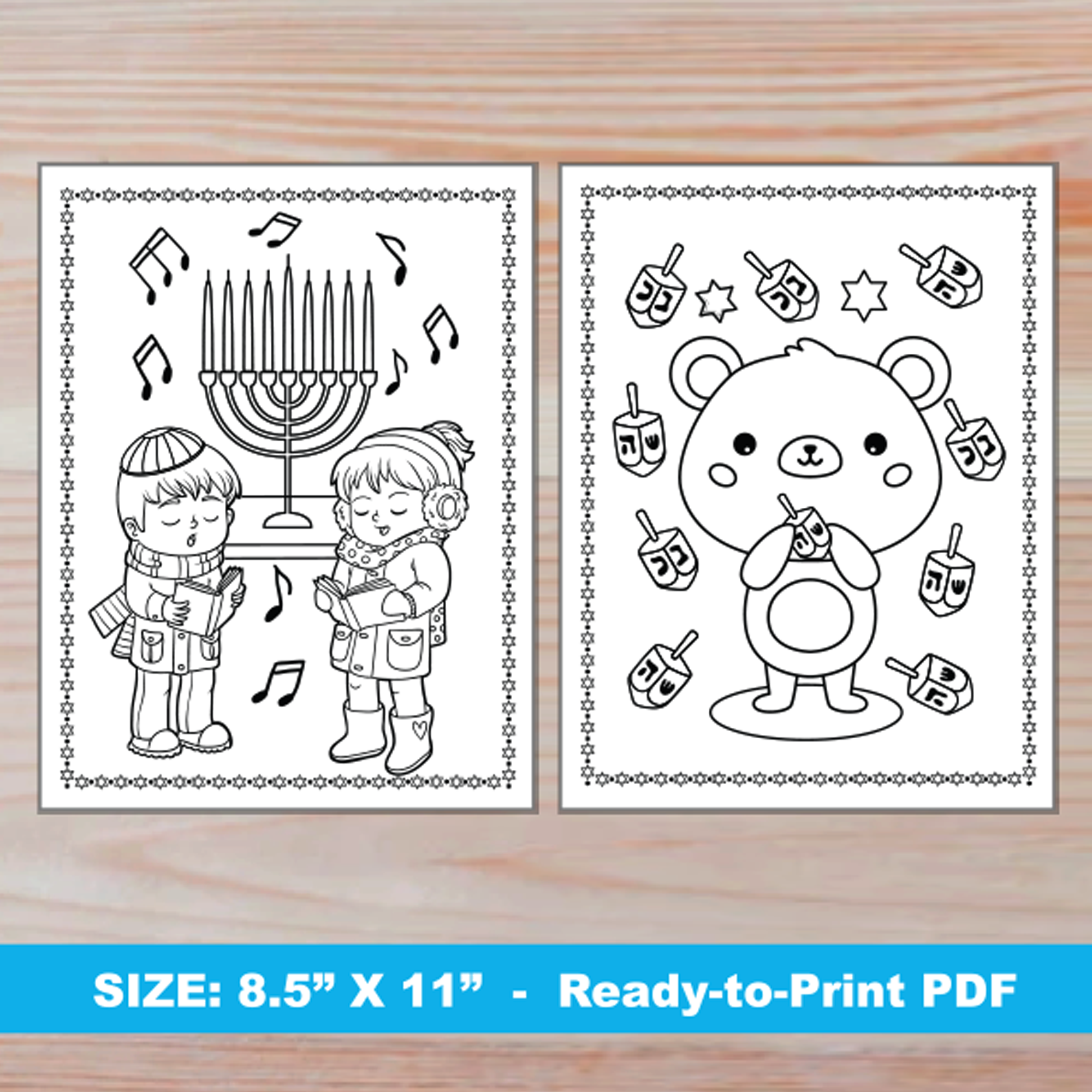 Hanukkah Coloring Pages For Kids Jewish Holiday PRINTABLE Activity Chanukah Coloring Pages Classful