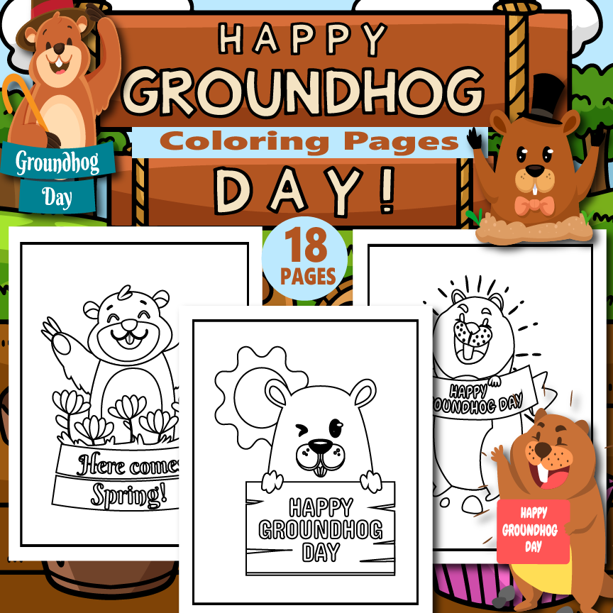 Happy Groundhog Day Coloring Pages Made By Teachers
