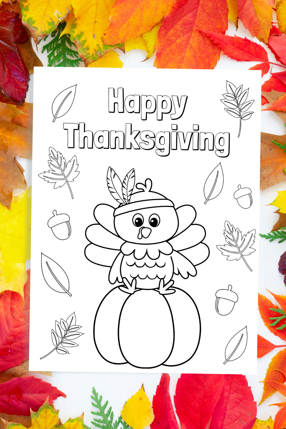Happy Thanksgiving Coloring Page 