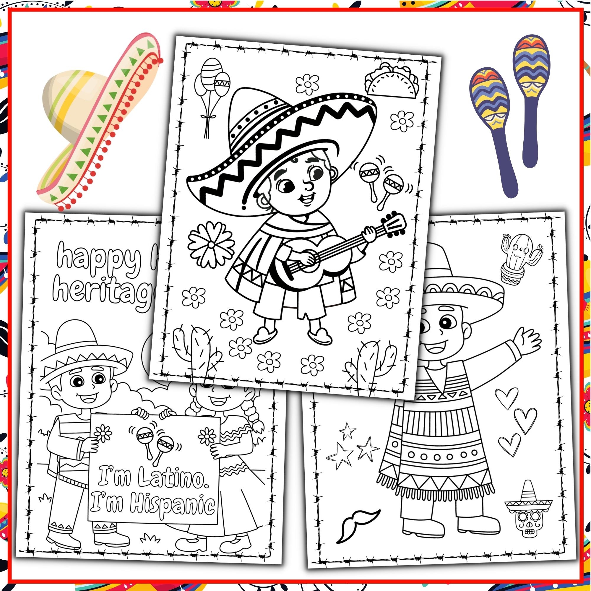 Hispanic Heritage Month Coloring Pages Hispanic Heritage Month Coloring Sheets Classful