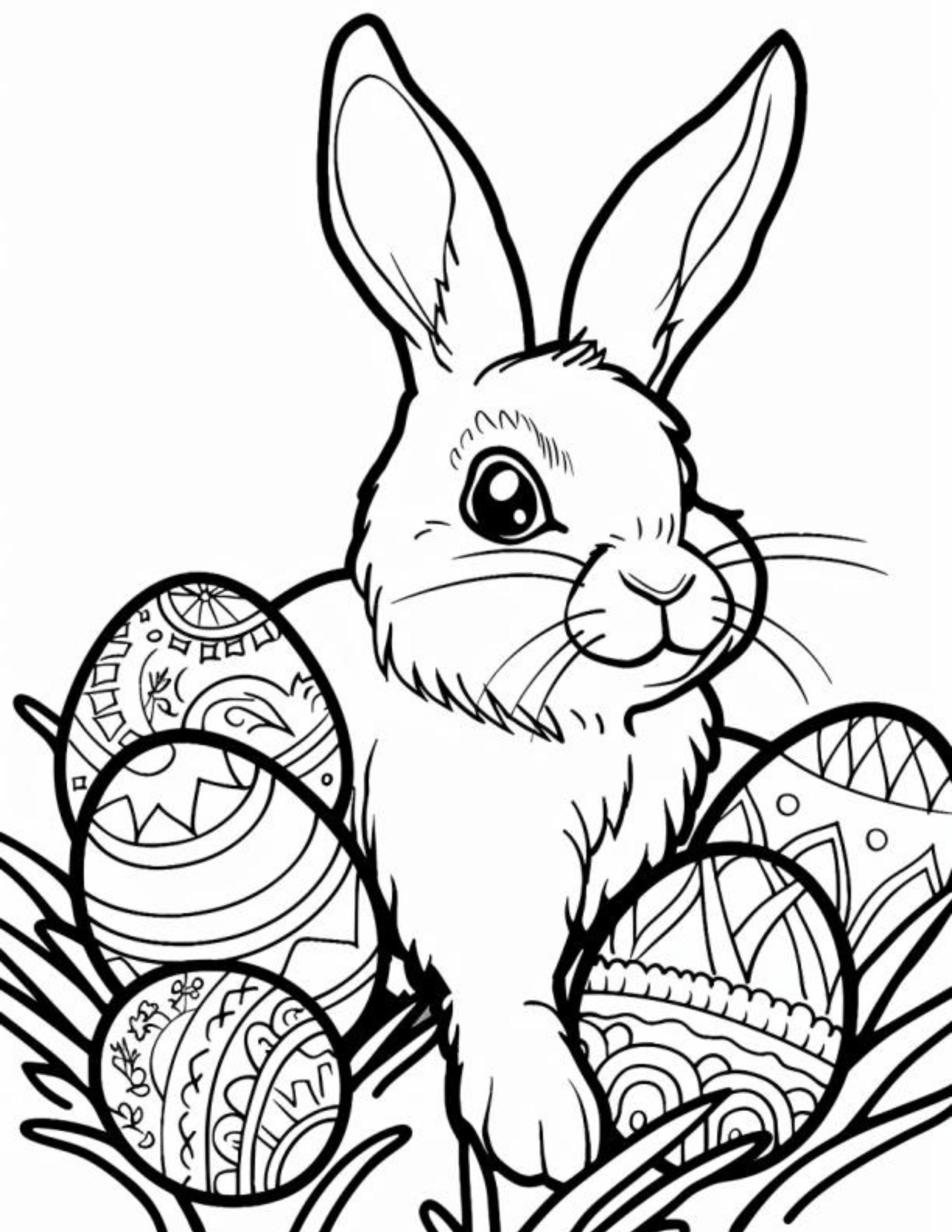 Bunny Free Coloring Pages