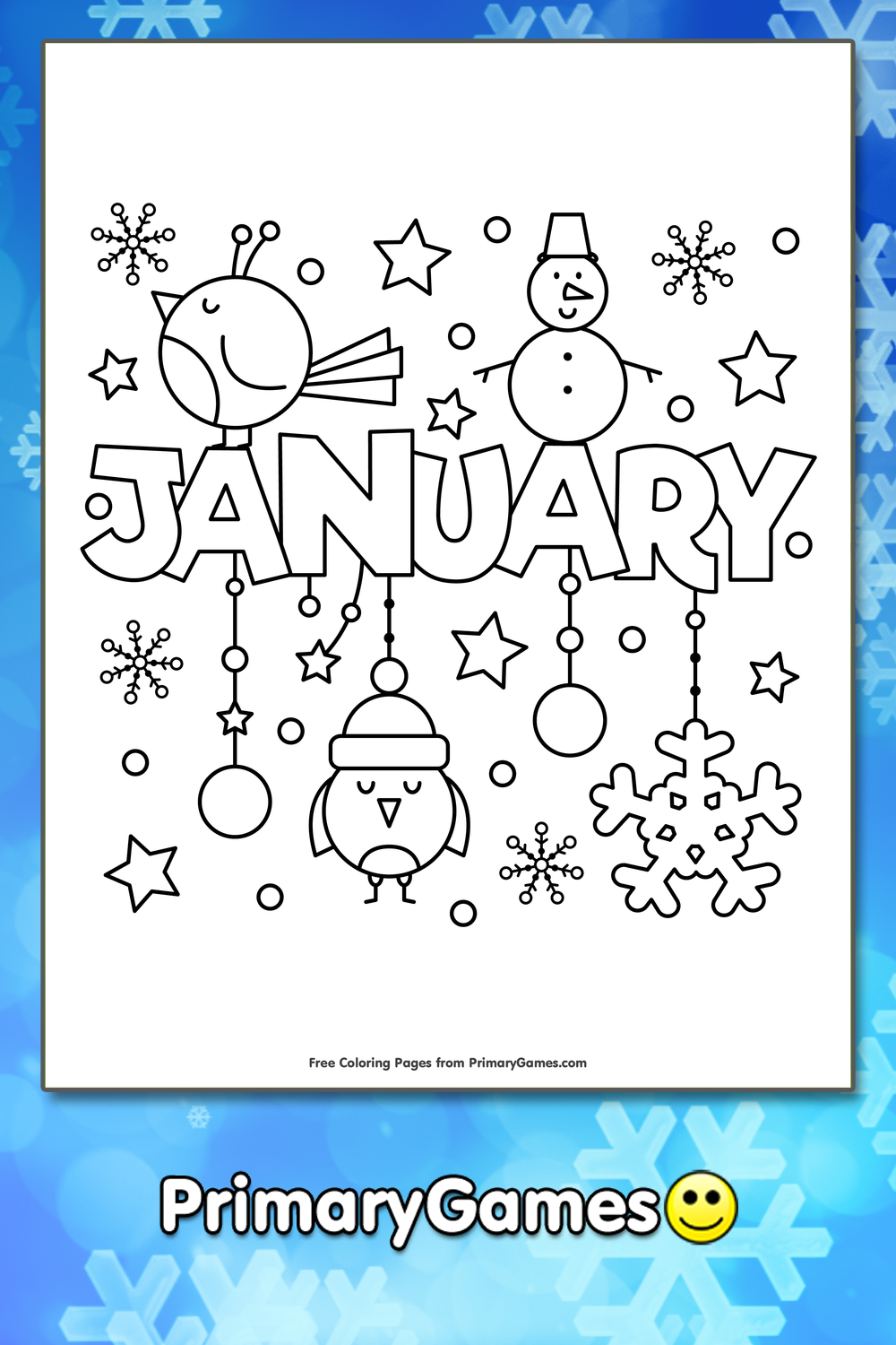 January Coloring Pages Free Printable