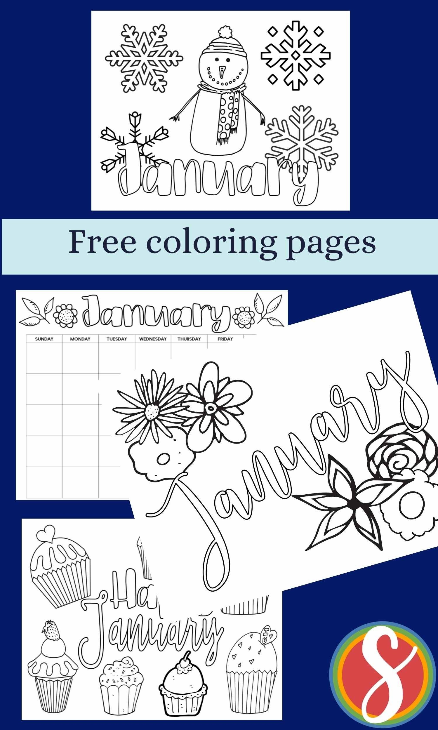 Free January Coloring Pages For Kids