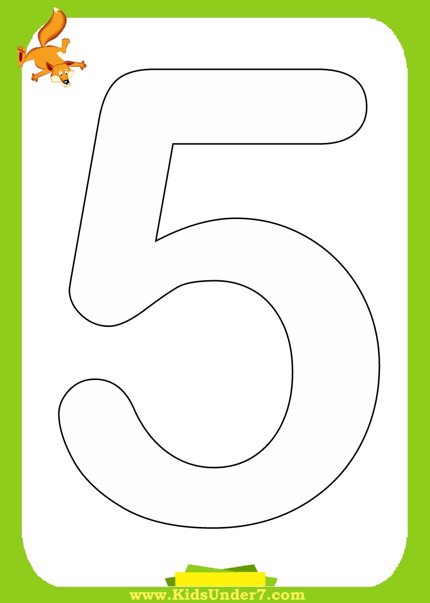 Kids Under 7 Number Coloring Pages 1 10