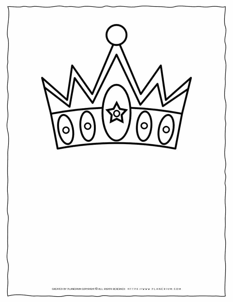 King Crown Coloring Page Planerium