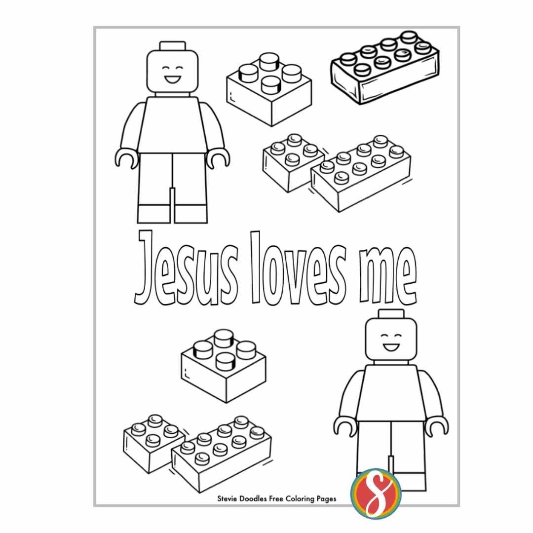 LEGO VBS Coloring Pages Stevie Doodles