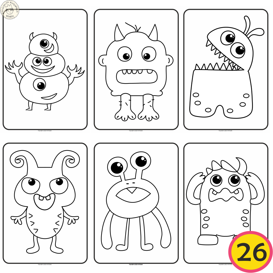 Monster Coloring Pages Free