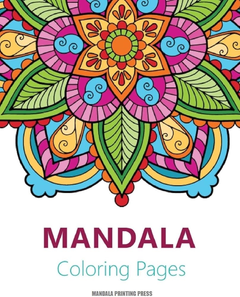 Mandalas Coloring Book Featuring Beautiful Mandalas And Patterns Designs For Stress Relief And Relaxation Press Mandala Printing Amazon de Books