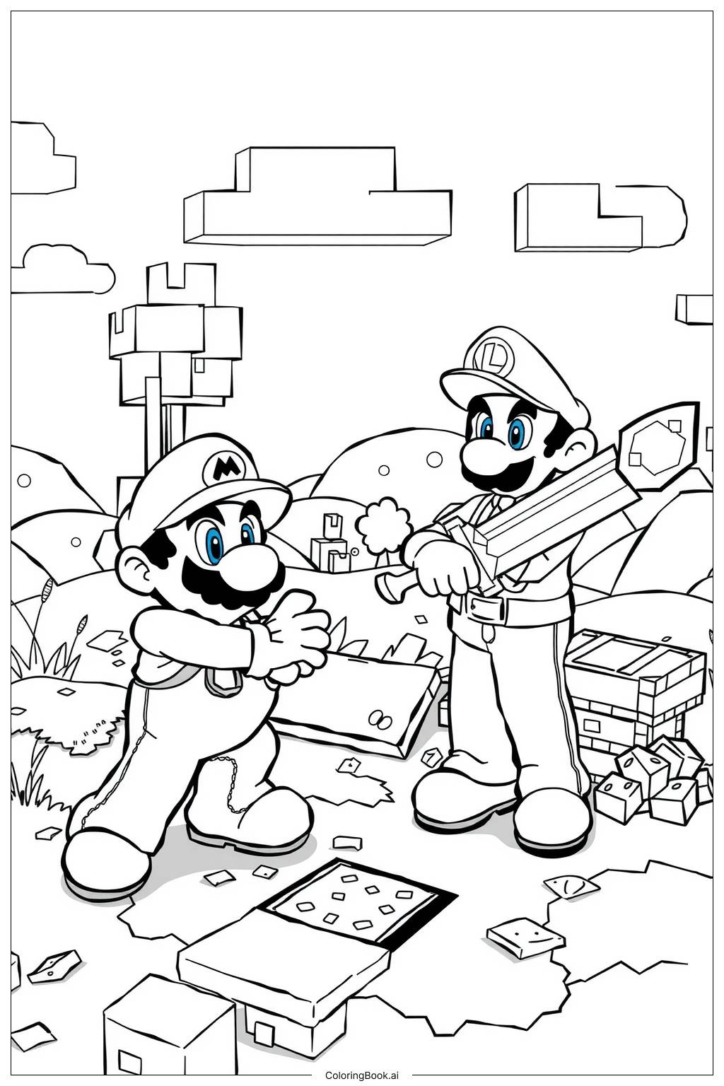 Mario And Luigi Coloring Pages Printable