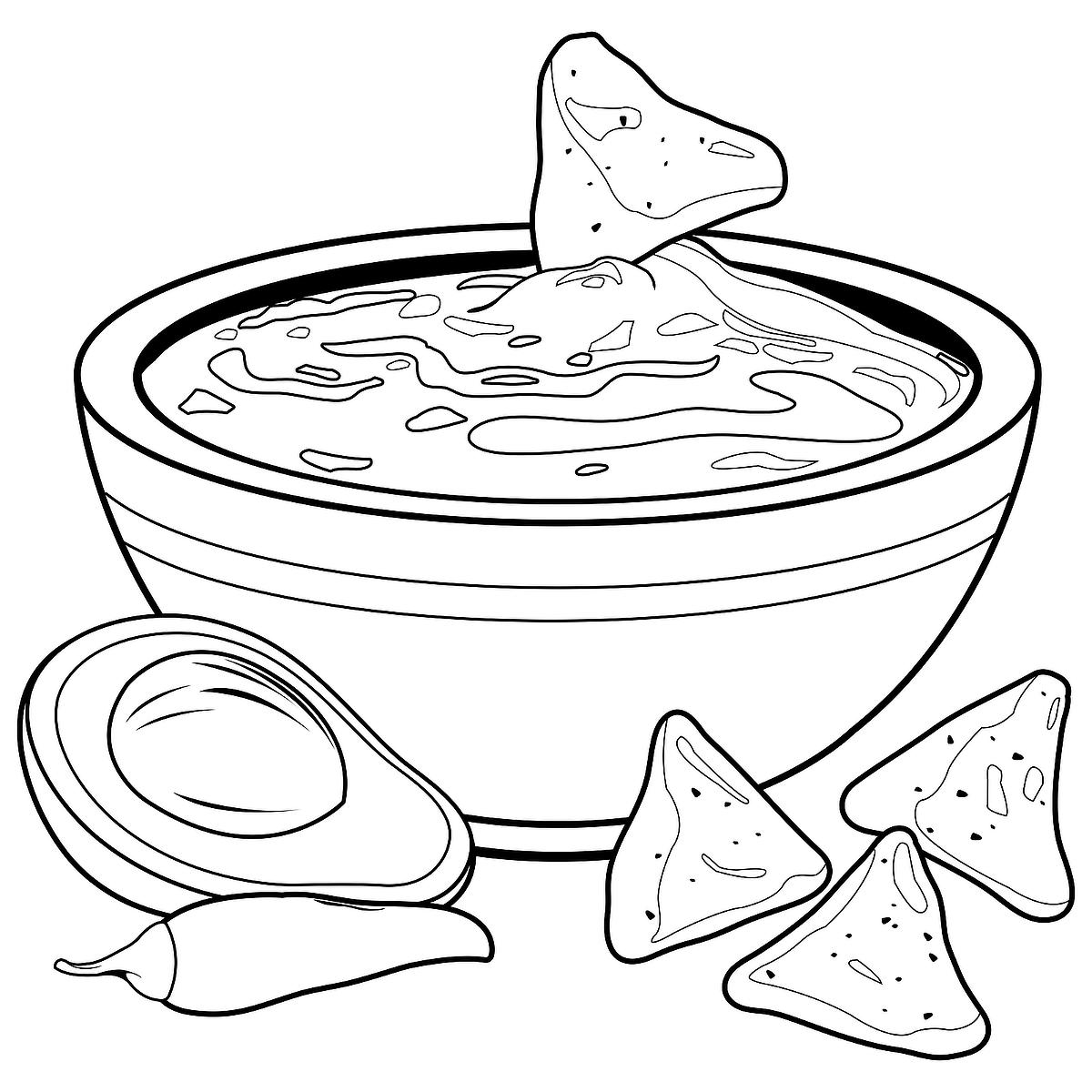 Mexican Food Coloring Pages Free Printable Coloring Pages Of Tacos Burritos Queso Guacamole More Printables 30Seconds Mom