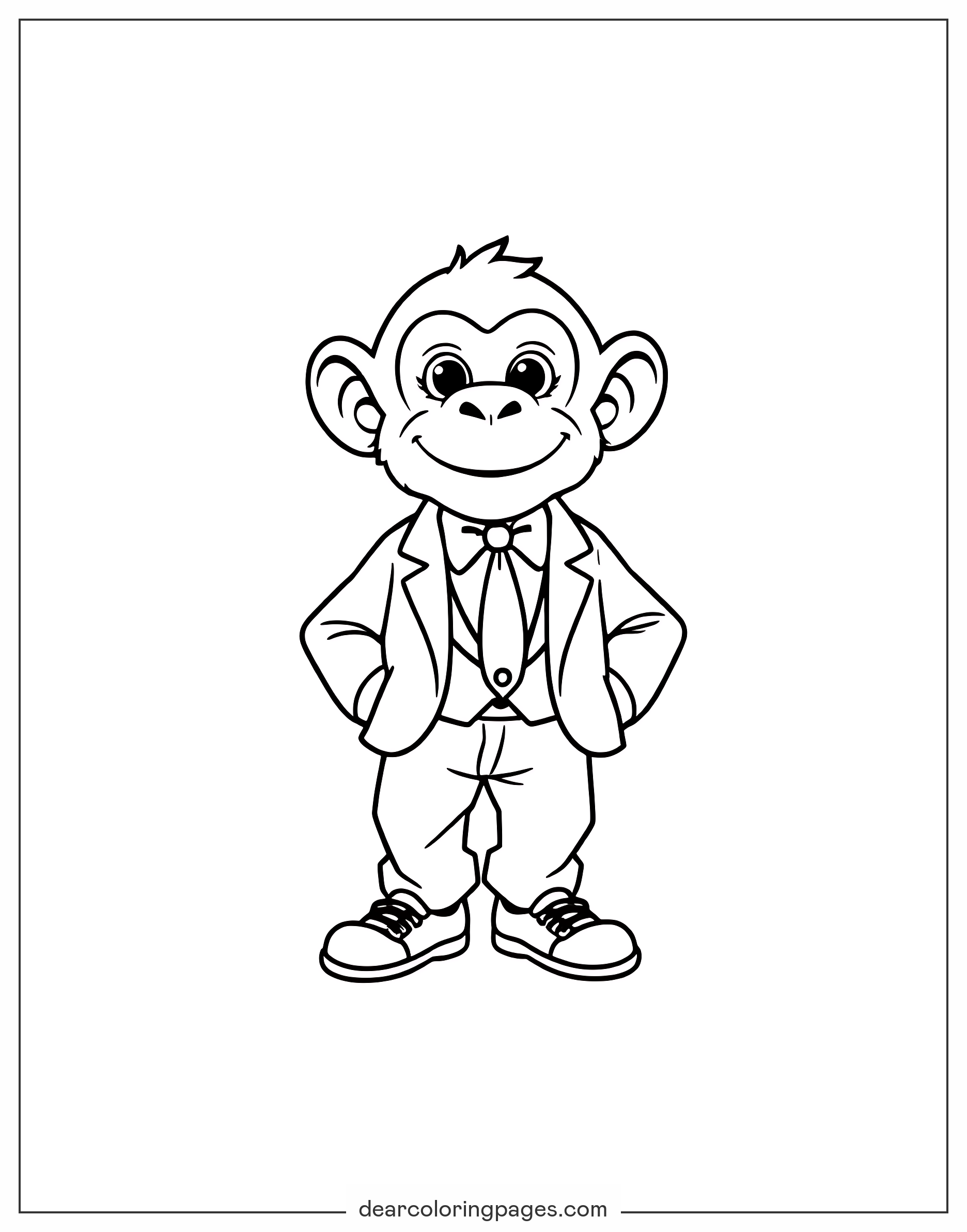 Free Monkey Coloring Pages Printable