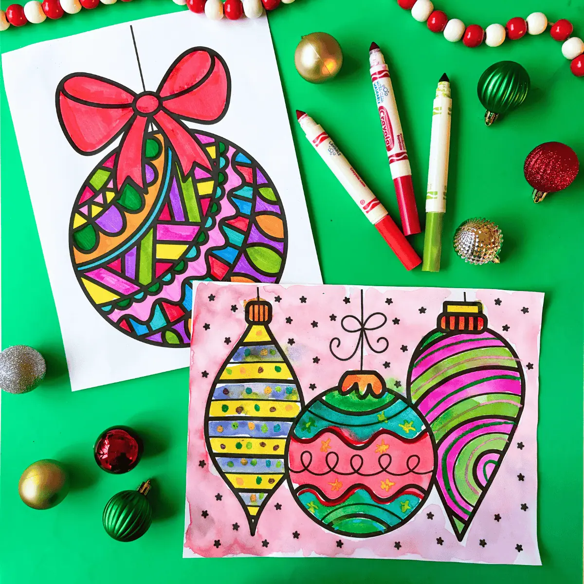 Ornament Coloring Pages For Kids Preschool Christmas Activity Friends Art Lab