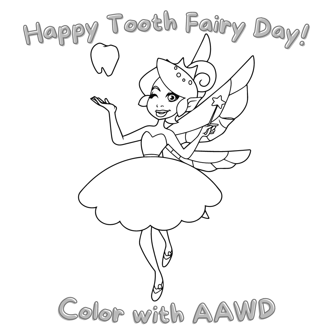 Printable AAWD Tooth Fairy Coloring Book AAWD
