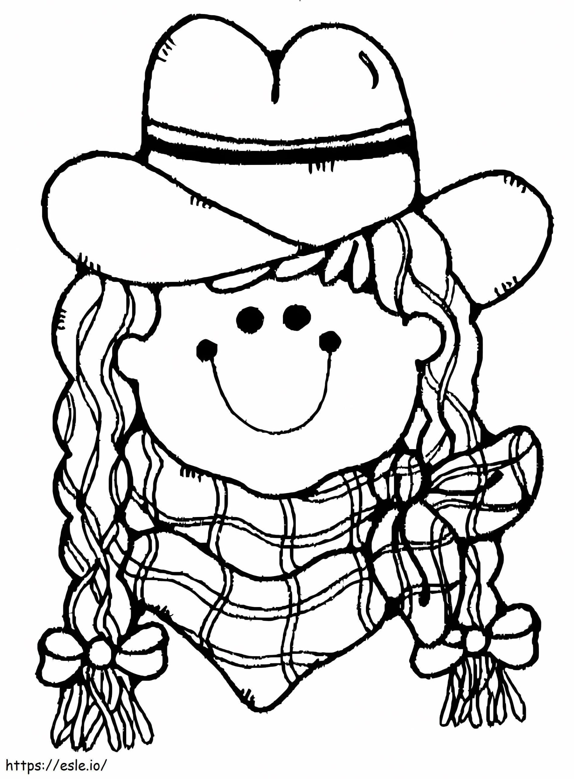 Printable Cowgirl Coloring Page