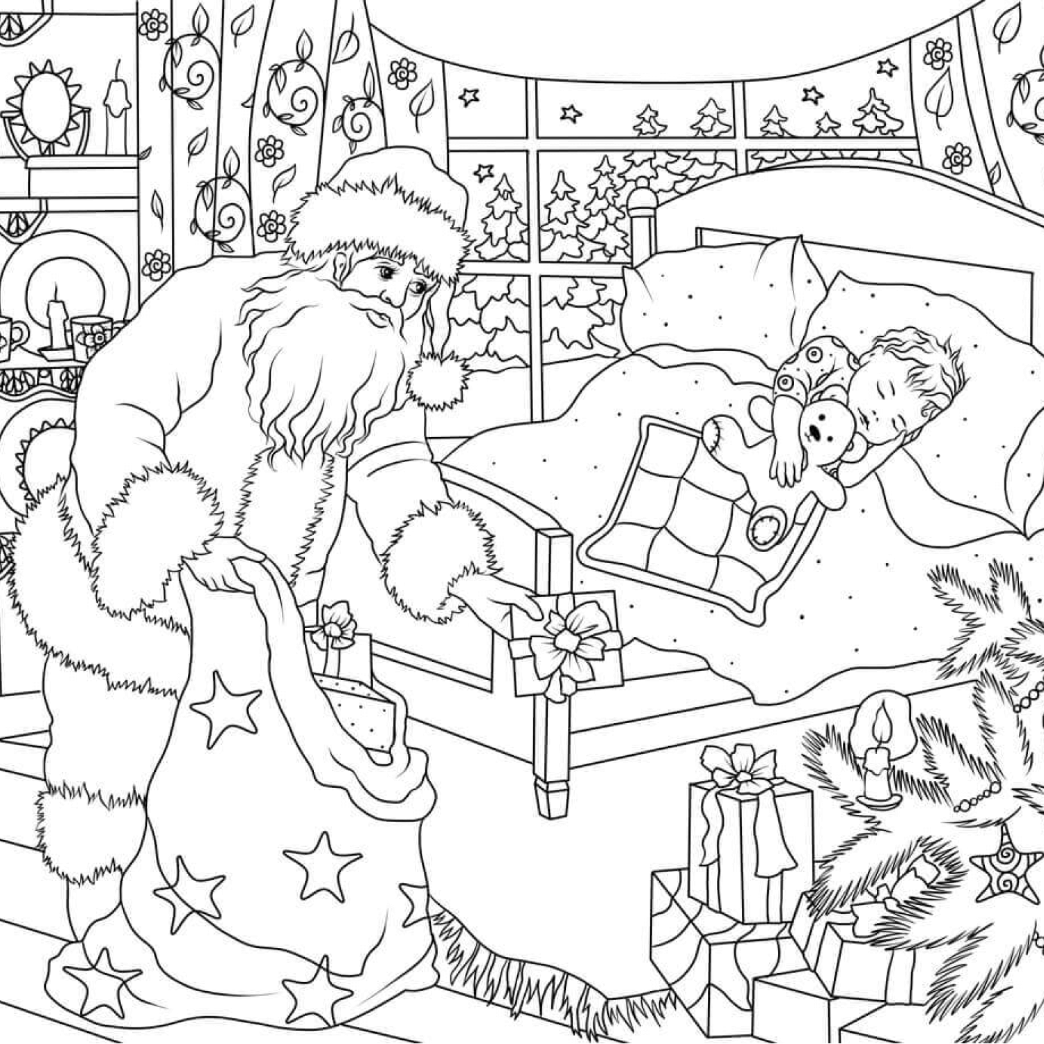 Santa Claus Printable Coloring Page