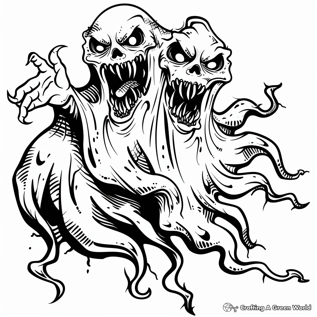 Scary Monster Coloring Pages Free U0026 Printable 